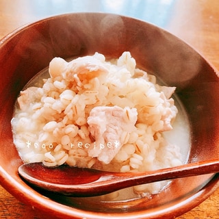 押し麦で頂く大根おろしスープご飯